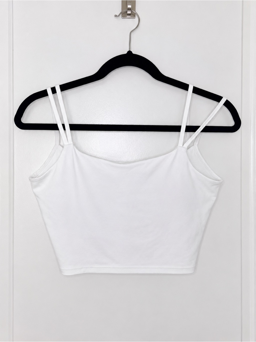HALARA White Backless Cropped Yoga Top Size Medium